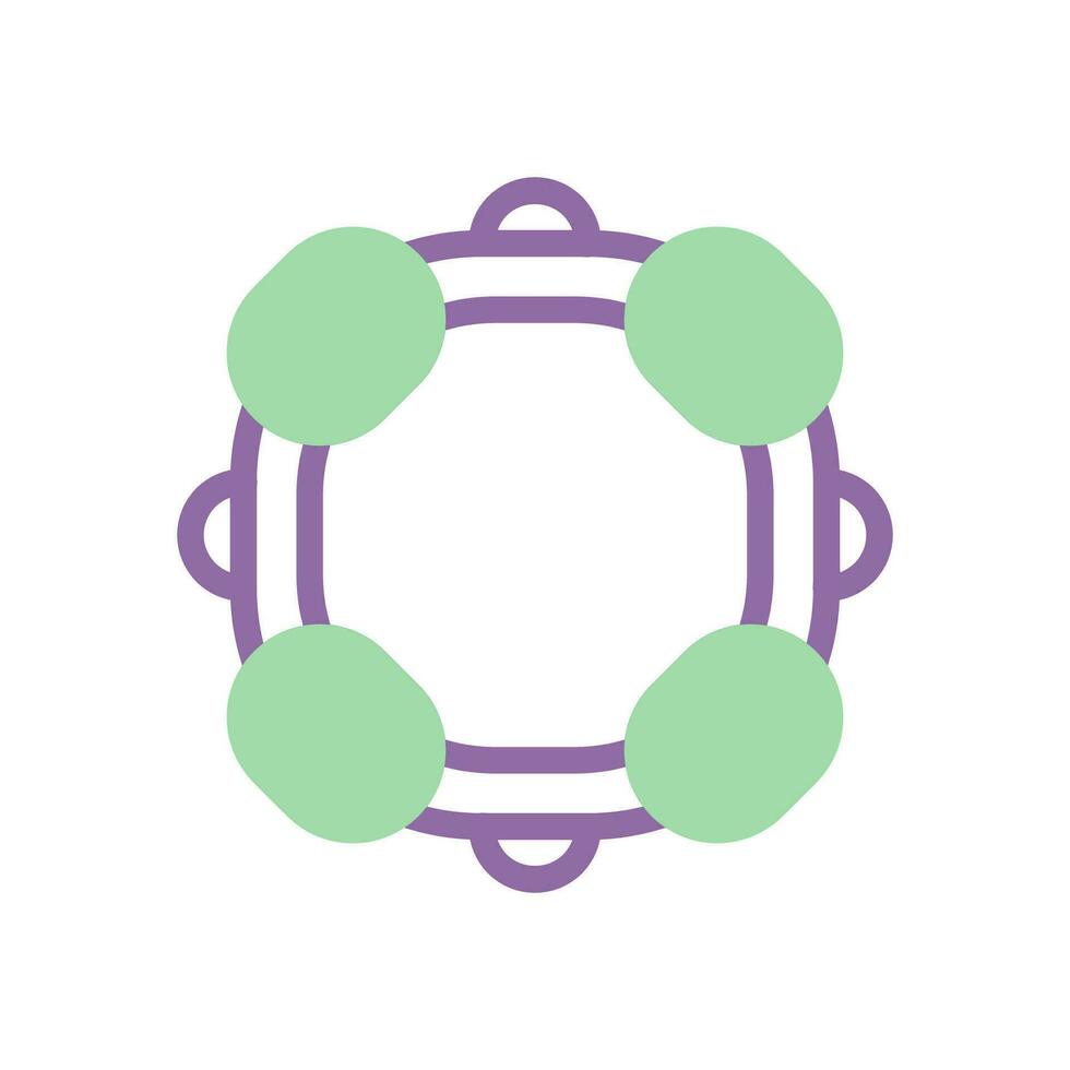 bouée de sauvetage icône bichromie violet vert été plage symbole illustration vecteur