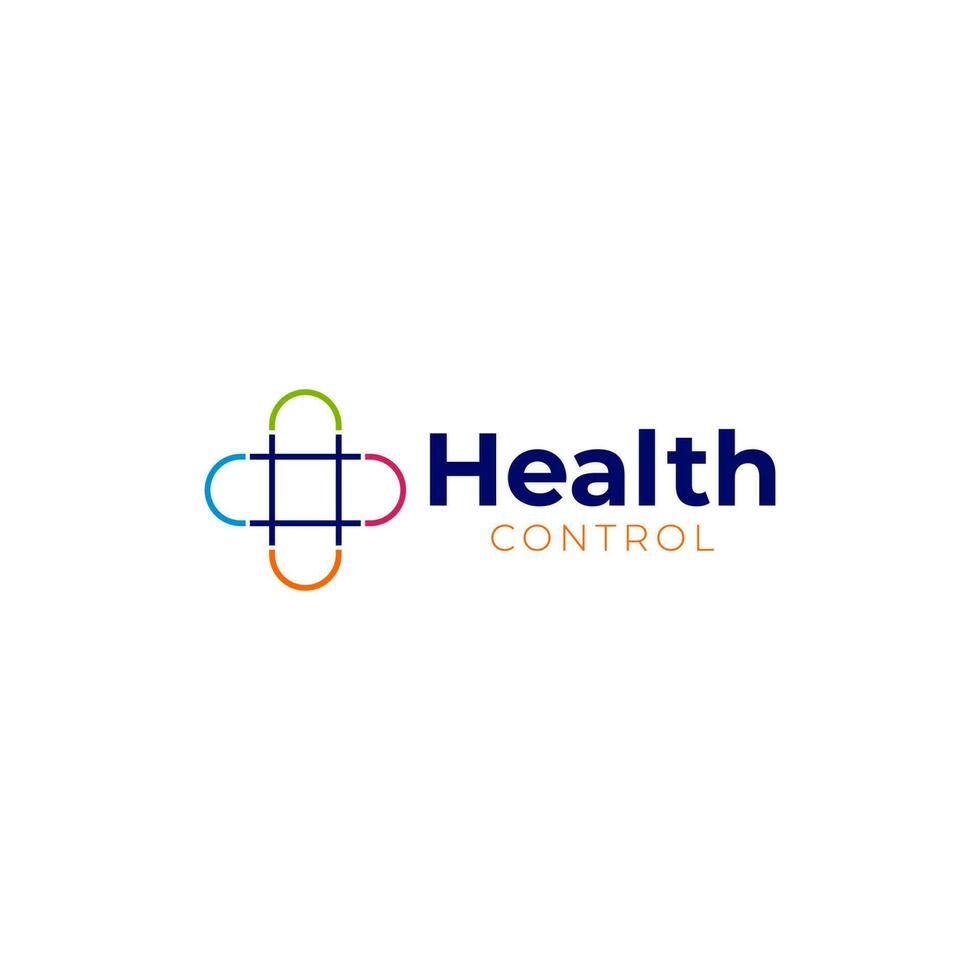 santé contrôle logo conception vecteur