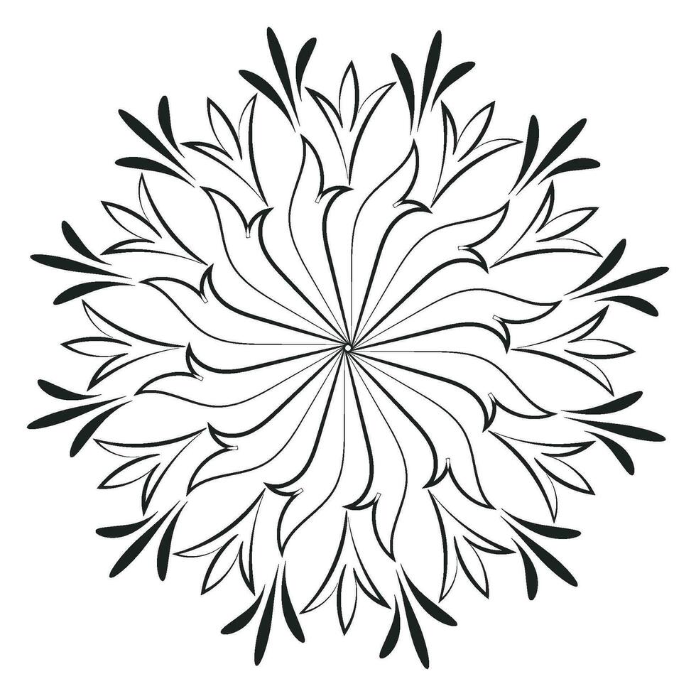 fleur ligne art pour impression ou utilisation comme tatouage conception vecteur