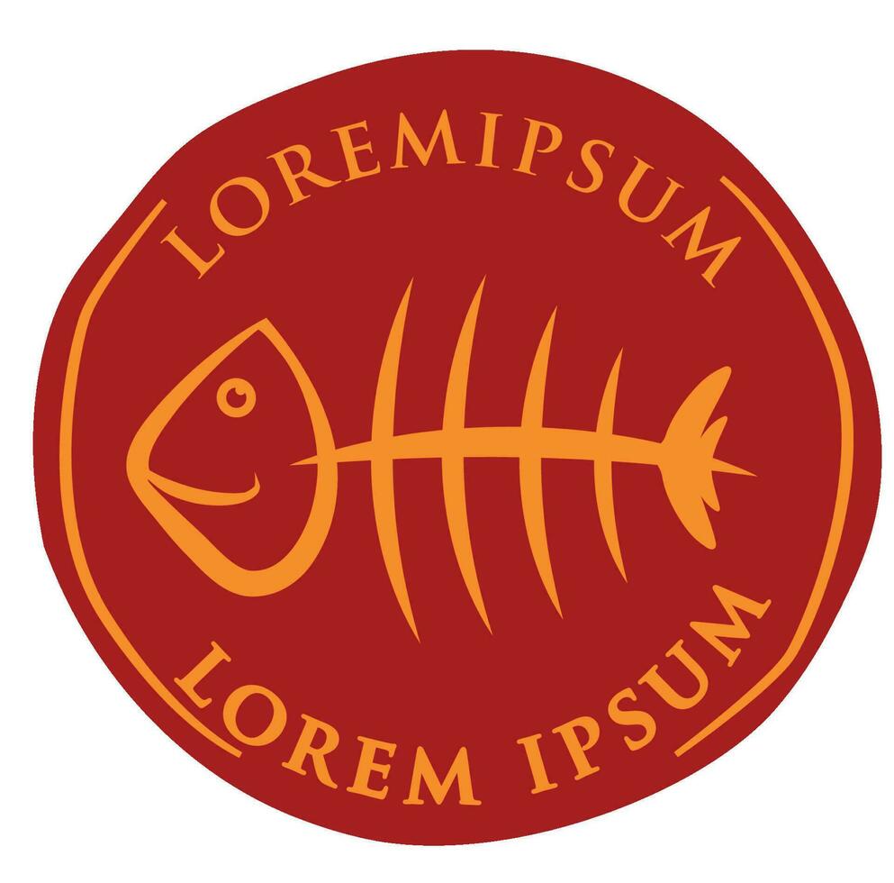 Fruit de mer poisson icône logo symbole à l'intérieur une cercle. vecteur