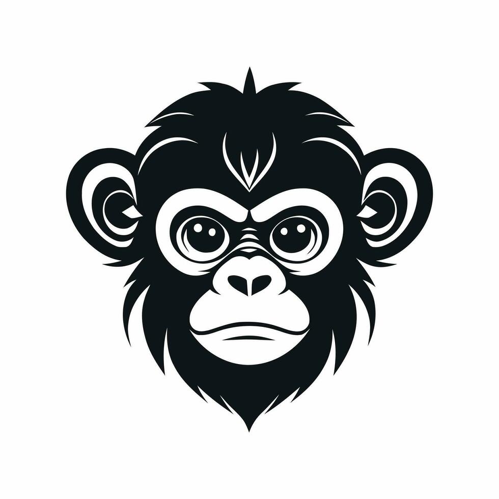 macaco vetor logotipo simples realista natureza primata África gorila sagui  chimpanzé arte desenhando ilustração selvagem animal 28335824 Vetor no  Vecteezy