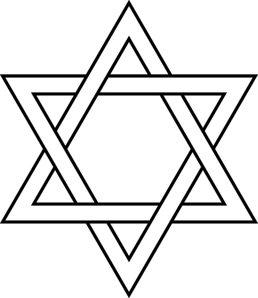 étoile entrelacé côtés vecteur nœud étoiles logo tatouage