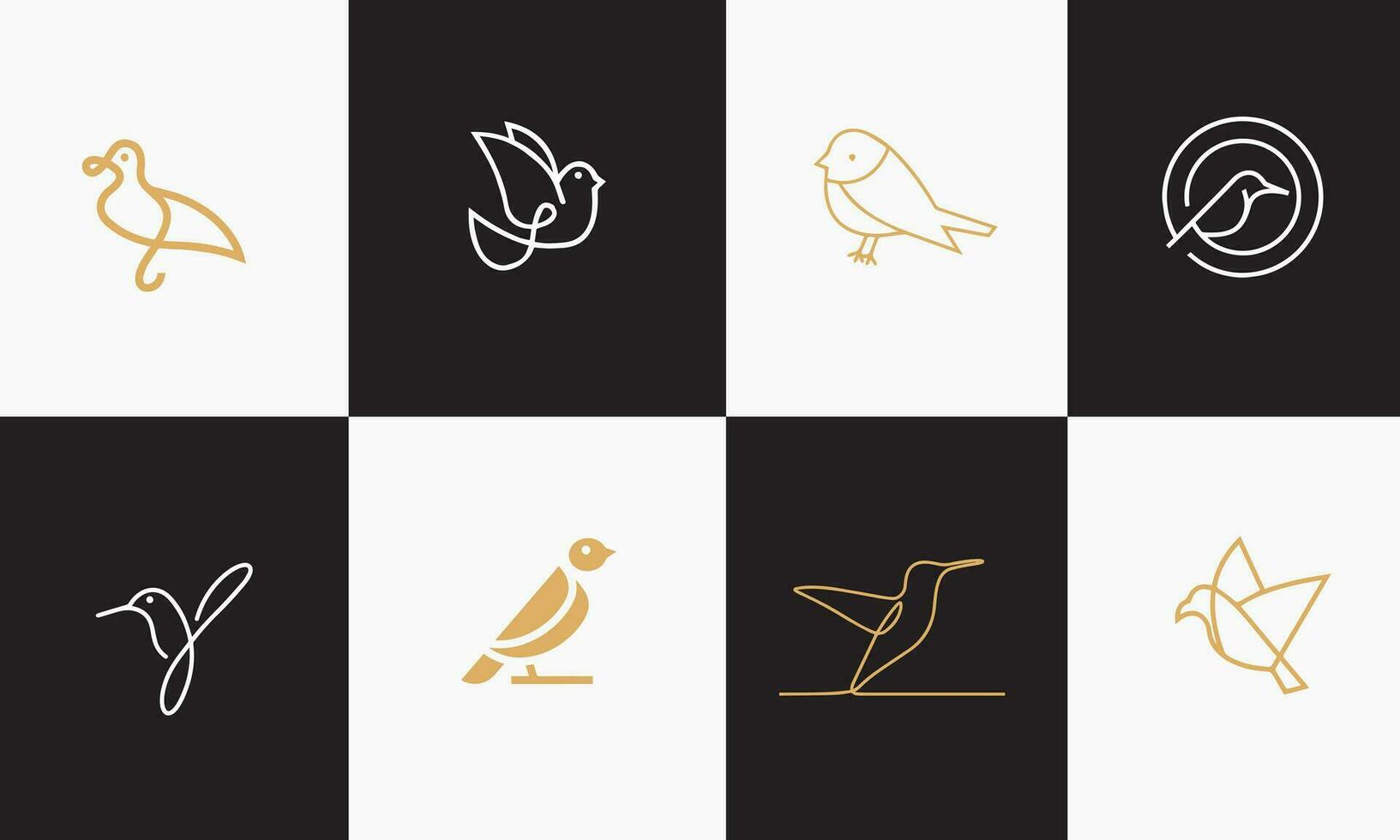 ensemble de Colombe animal oiseau logo vecteur conception concept pro vecteur