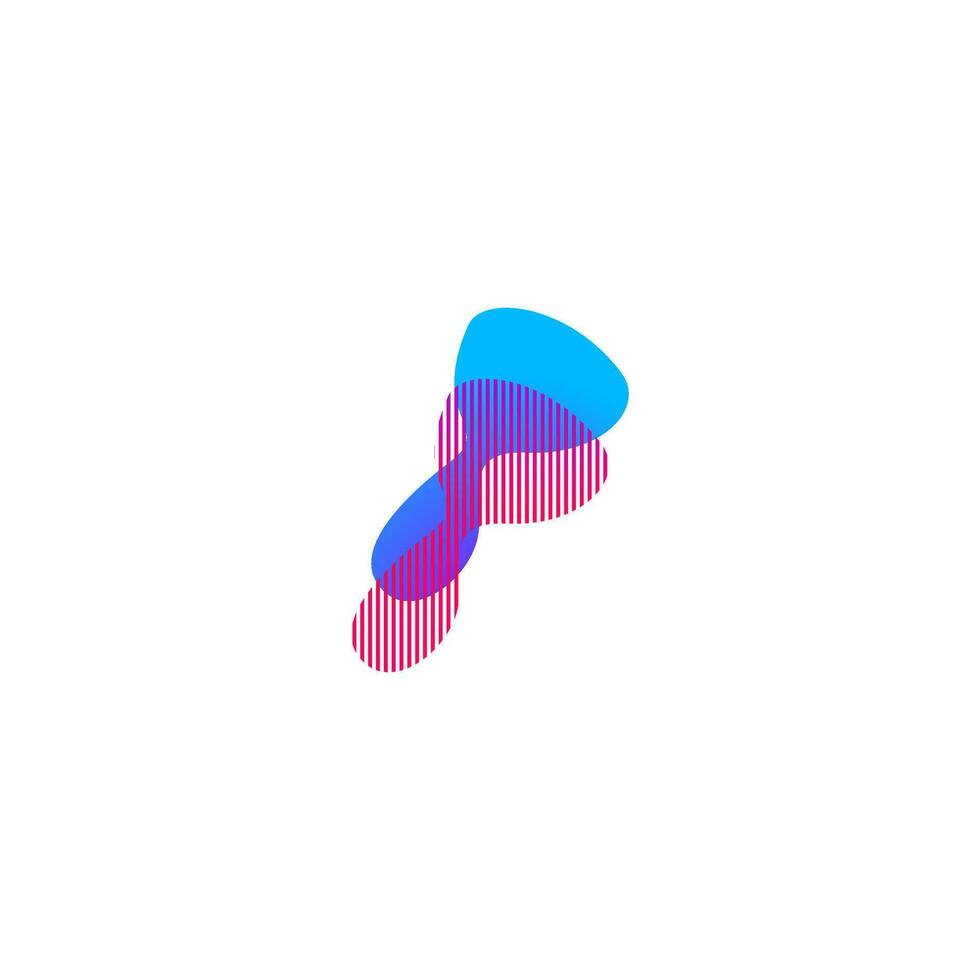 une logo avec une bleu et rose vague modèle vecteur