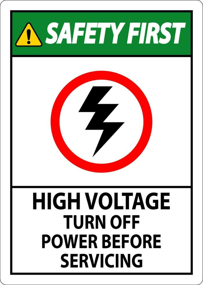 sécurité premier signe haute Tension - tour de Puissance avant entretien vecteur