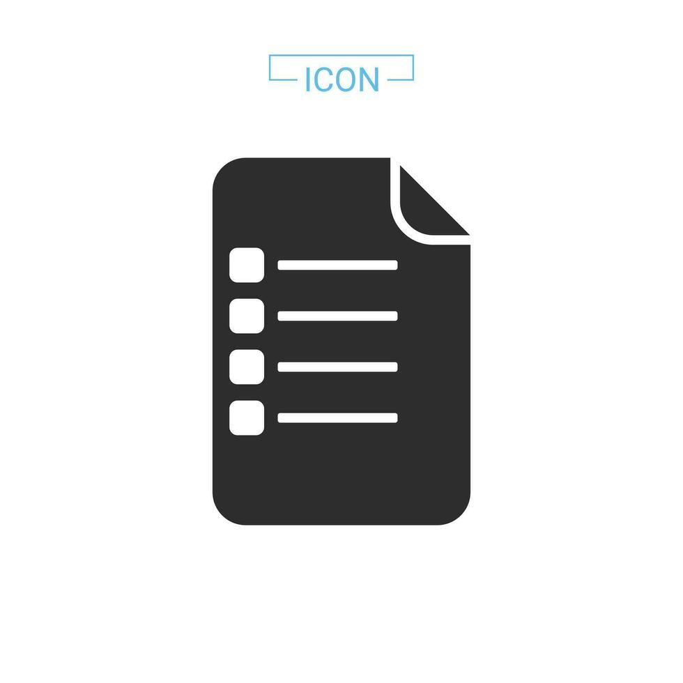 document ligne et remplir icône vecteur