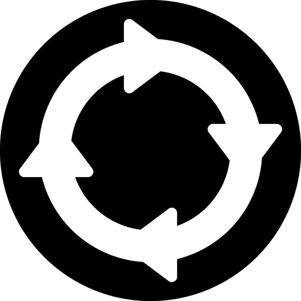 icône de glyphe de recyclage vecteur