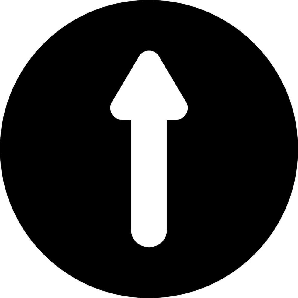 icône de glyphe de flèche vers le haut vecteur