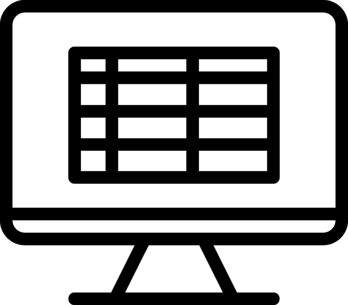 icône de ligne de feuille de calcul vecteur