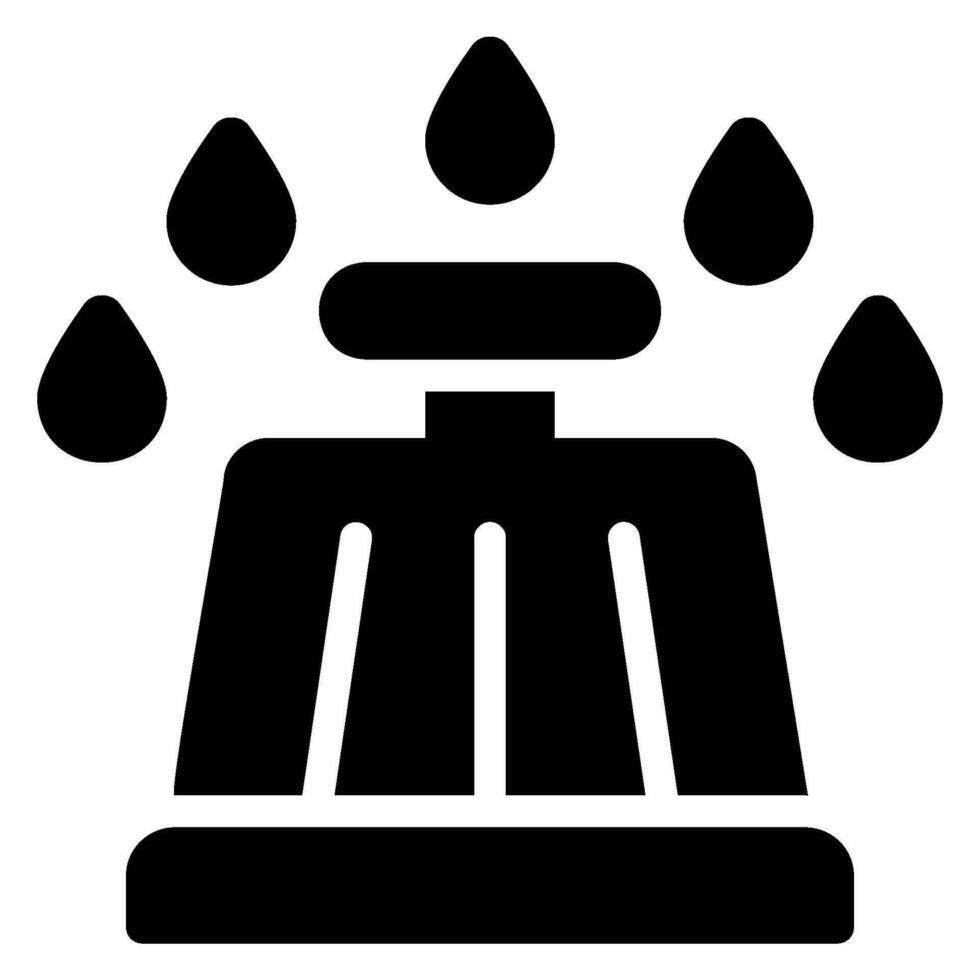 pluie capteur glyphe icône vecteur
