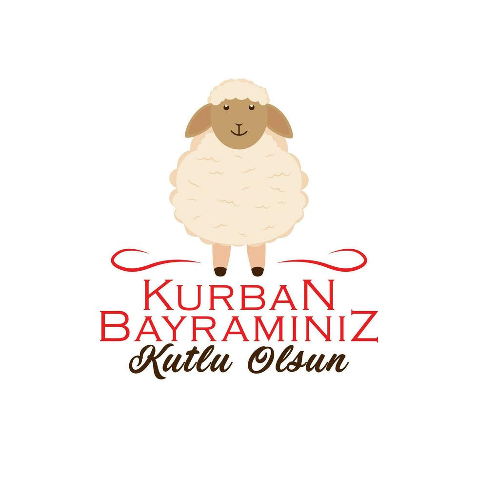 kurban bayraminiz Kutlu olsun. traduction, eid al-adha moubarak. saint journées de musulman communauté. vecteur conception.