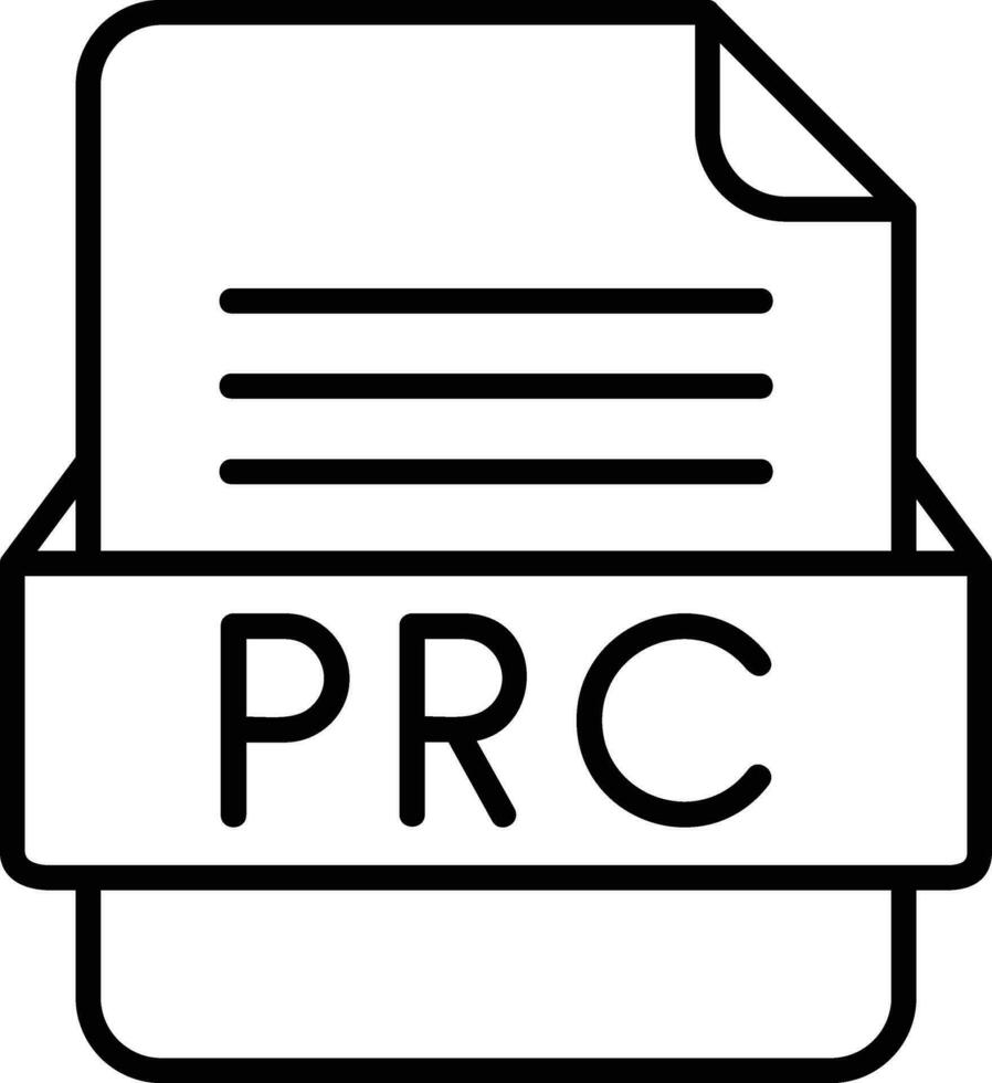 prc fichier format ligne icône vecteur