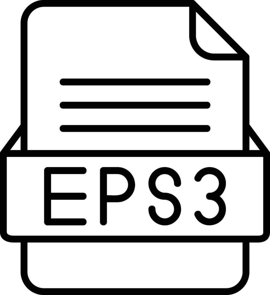esp3 fichier format ligne icône vecteur