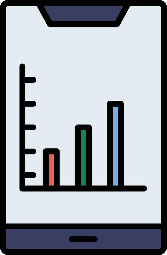 Stock échange app rempli icône vecteur