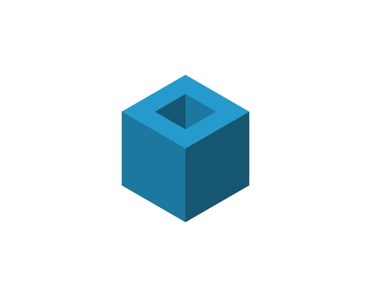 illustration d'icône de cube, de cube ou de boîte en tant que signe vectoriel simple et symbole tendance pour la conception, les sites Web, la présentation ou l'application mobile.