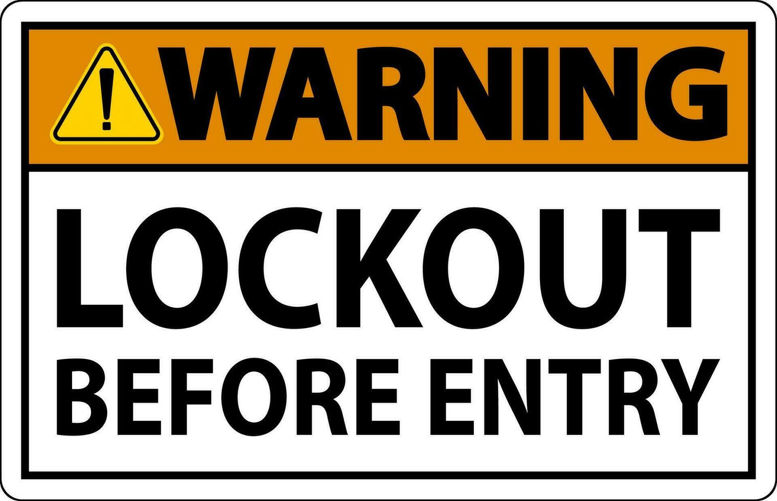 avertissement signe, lock-out avant entrée vecteur