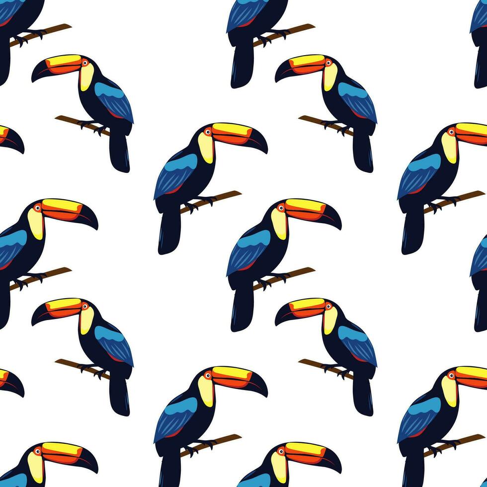 brillant toucan sans couture modèle vecteur