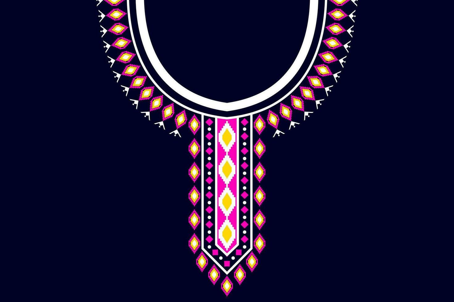 ethnique collier dentelle Oriental modèle. aztèque style broderie abstrait vecteur illustration. dessins pour mode texture, textile, tissu, chemise, tissu