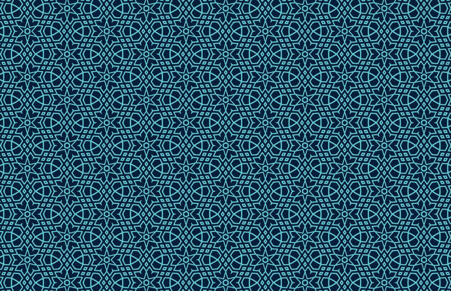 arabe islamique géométrique bleu en tissu modèle vecteur