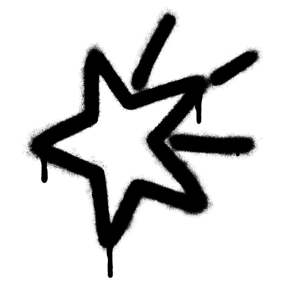 vaporisateur peint graffiti étoile icône isolé sur blanc Contexte. vecteur