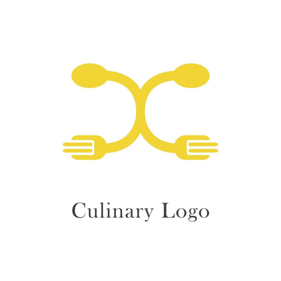 culinaire logo marque délicieux aliments. vecteur