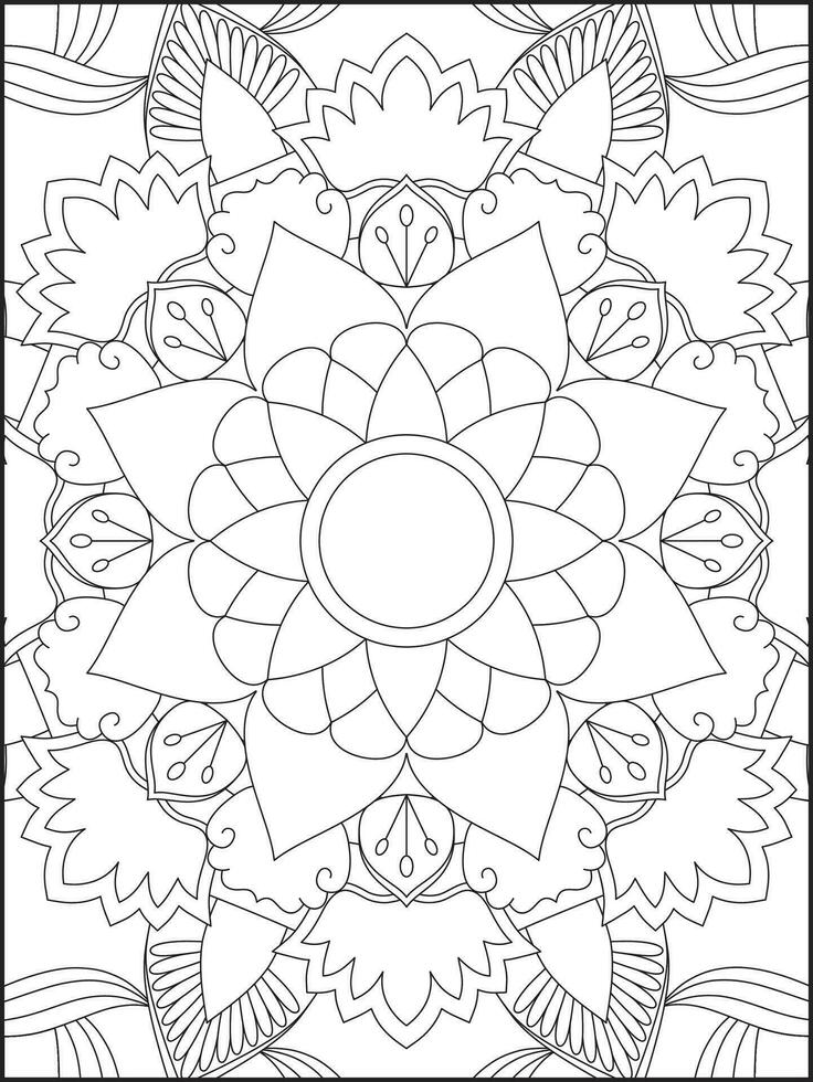 mandala. des gamins coloration pages. mandala coloration pages. adultes coloration pages. coloration page vecteur