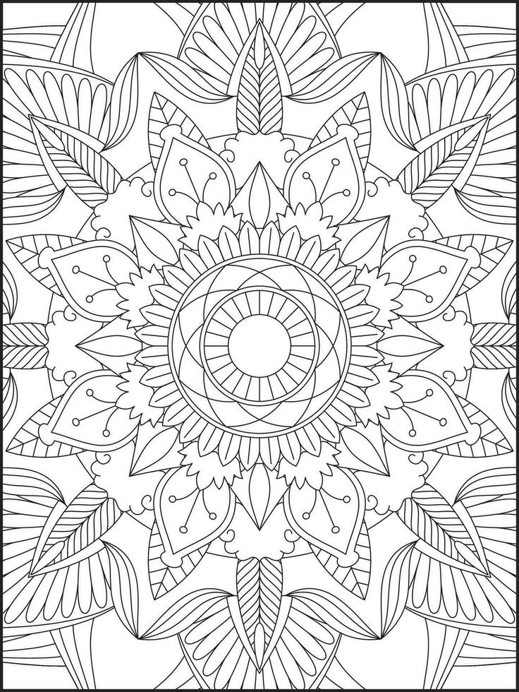 mandala. des gamins coloration pages. mandala coloration pages. adultes coloration pages. coloration page vecteur