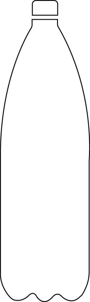 Plastique bouteille vecteur illustration, ligne style icône