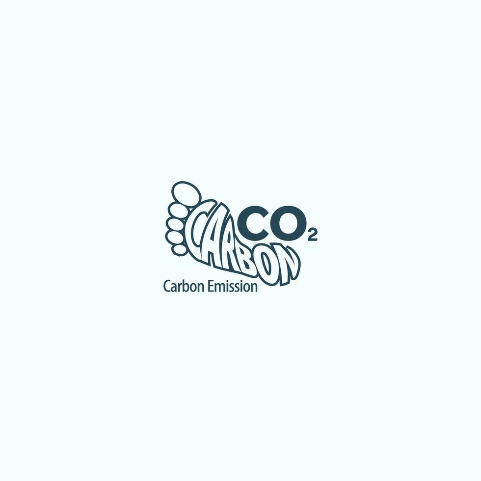 CO2 émission logo vecteur