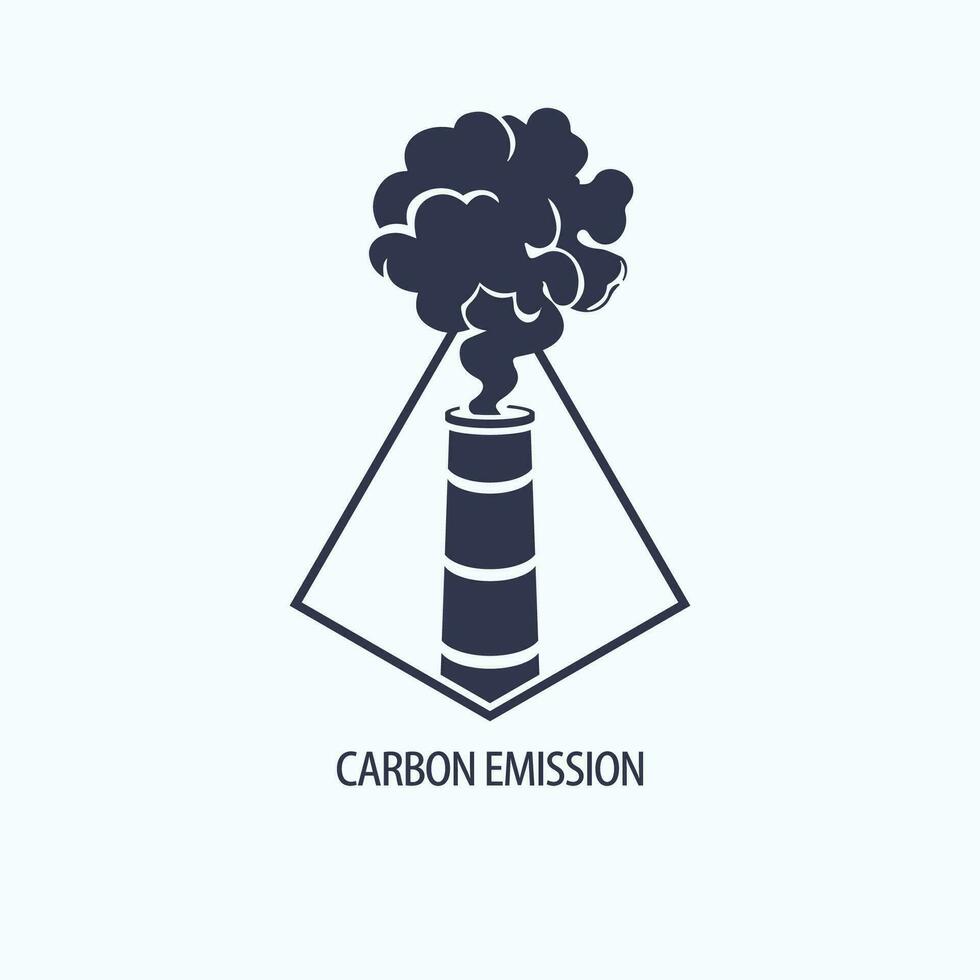 CO2 émission logo vecteur