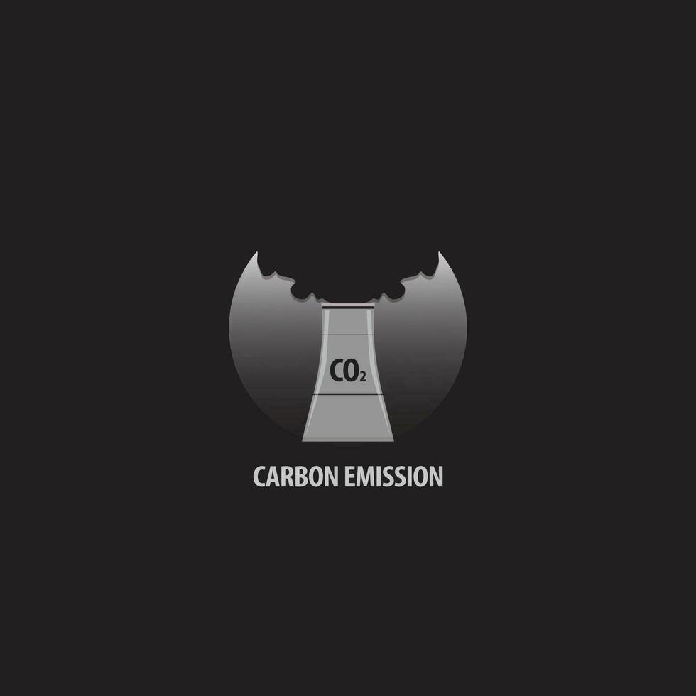 CO2 émission logo vecteur