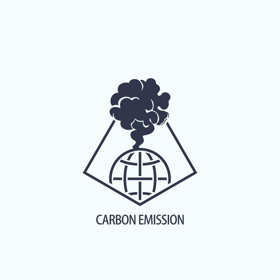 CO2 émission logo vecteur