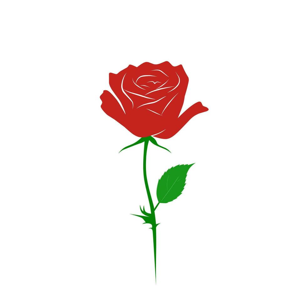 illustration conception de rouge des roses sur une blanc Contexte vecteur