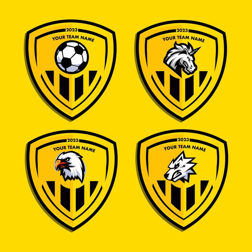 football Football logo ensemble vecteur