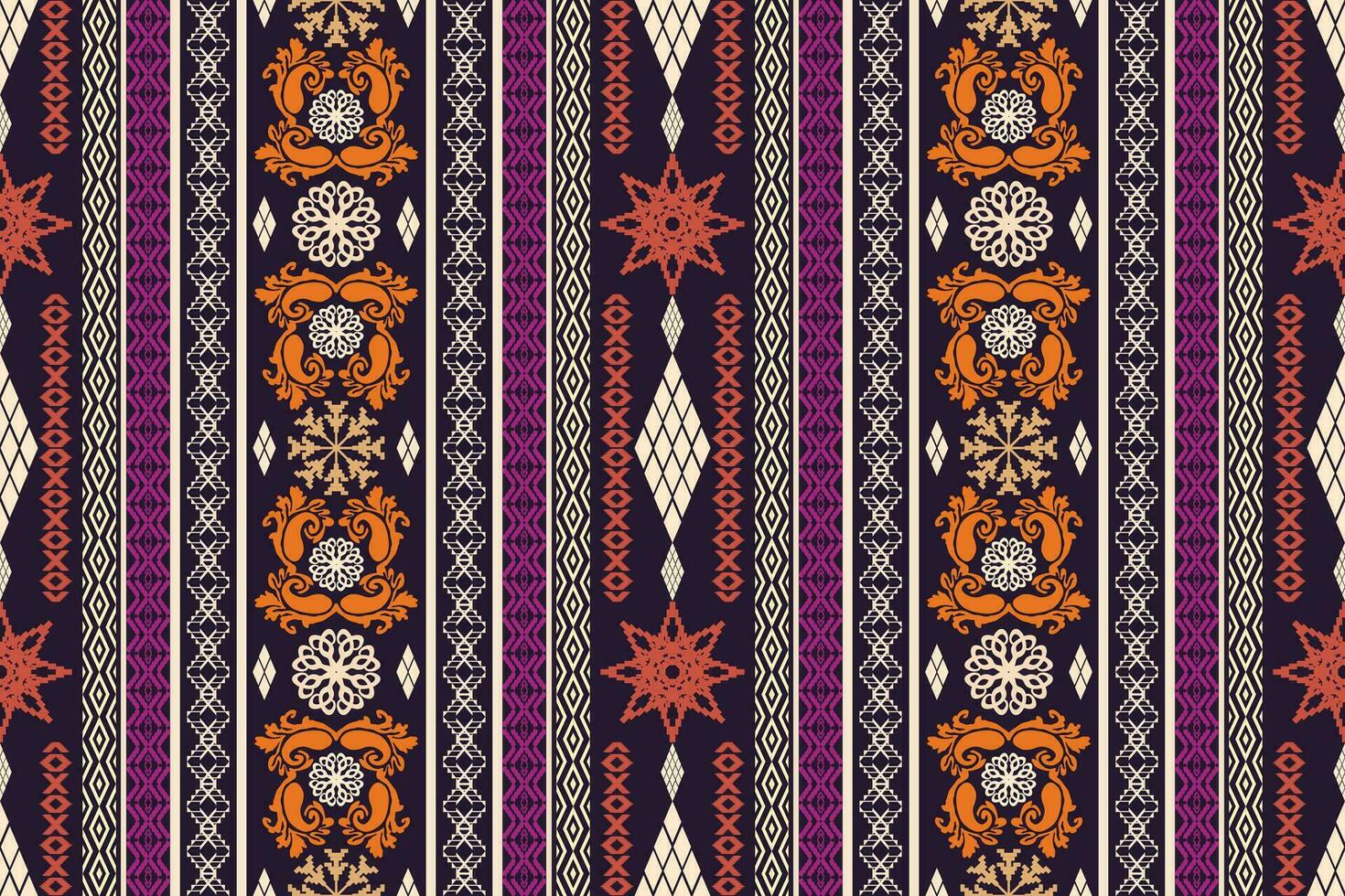 motif d'art traditionnel oriental ethnique géométrique.figure style de broderie tribale.design pour le fond, le papier peint, les vêtements, l'emballage, le tissu, l'élément, l'illustration vectorielle. vecteur