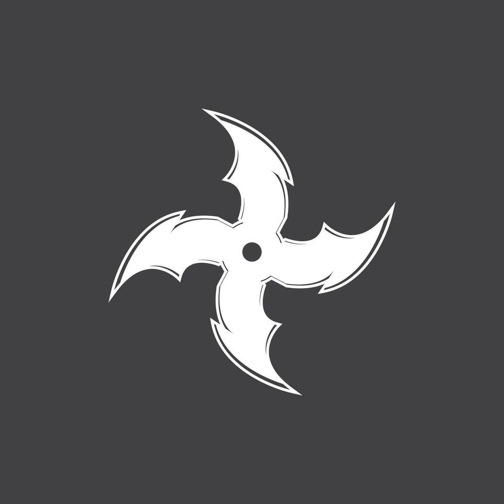 ninja shuriken logo vecteur modèle