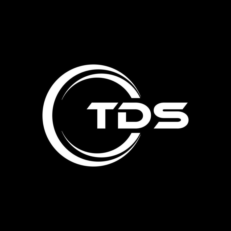 tds lettre logo conception, inspiration pour une unique identité. moderne élégance et Créatif conception. filigrane votre Succès avec le frappant cette logo. vecteur