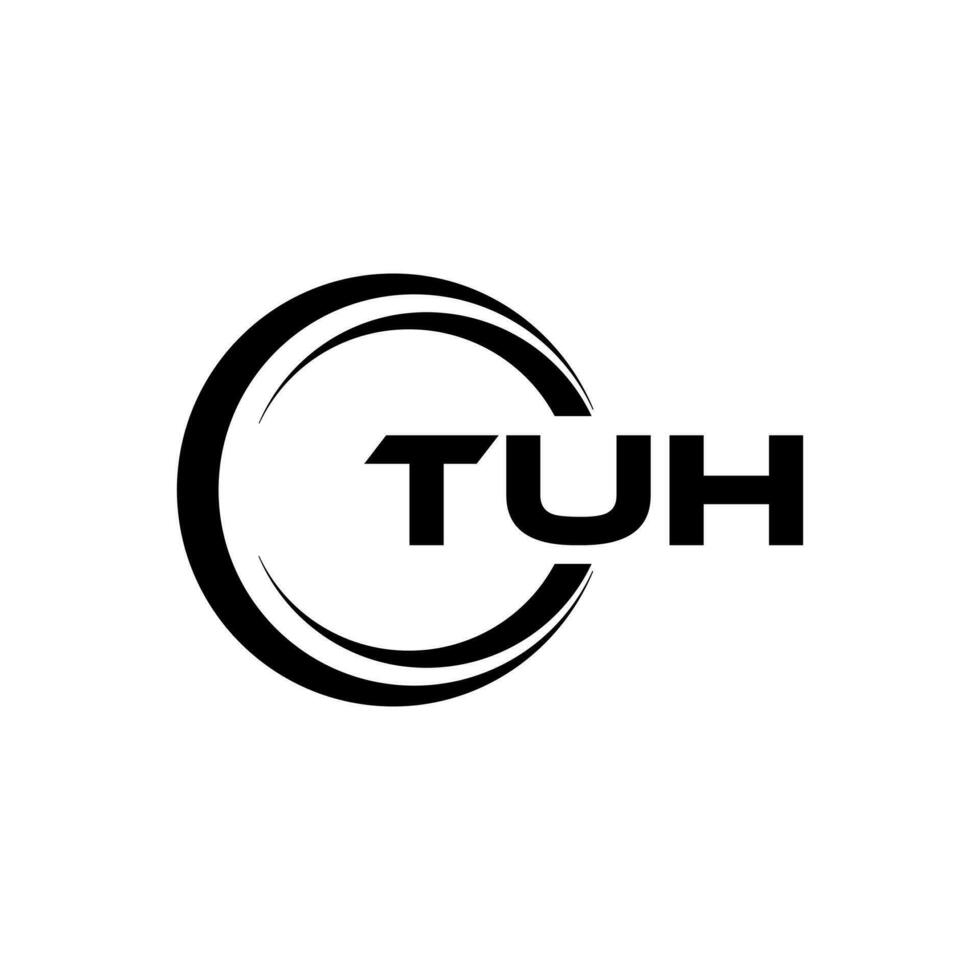 tuh lettre logo conception, inspiration pour une unique identité. moderne élégance et Créatif conception. filigrane votre Succès avec le frappant cette logo. vecteur