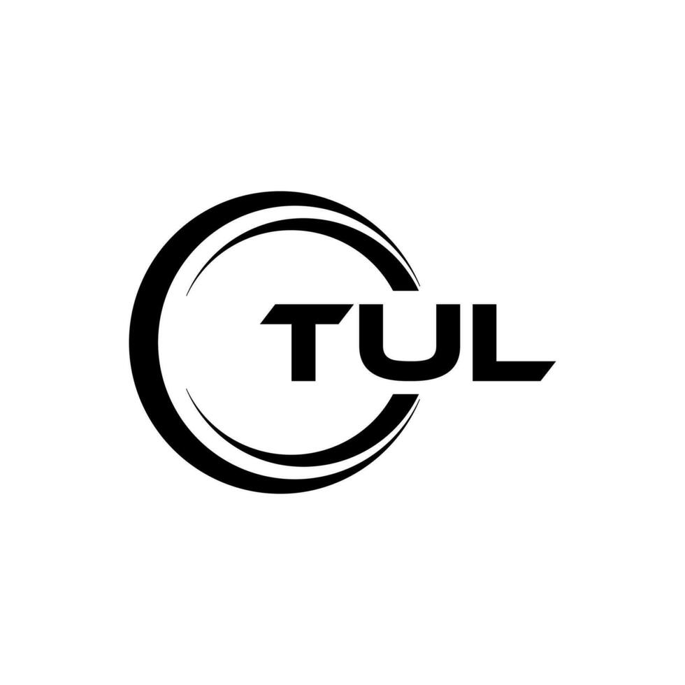 tul lettre logo conception, inspiration pour une unique identité. moderne élégance et Créatif conception. filigrane votre Succès avec le frappant cette logo. vecteur