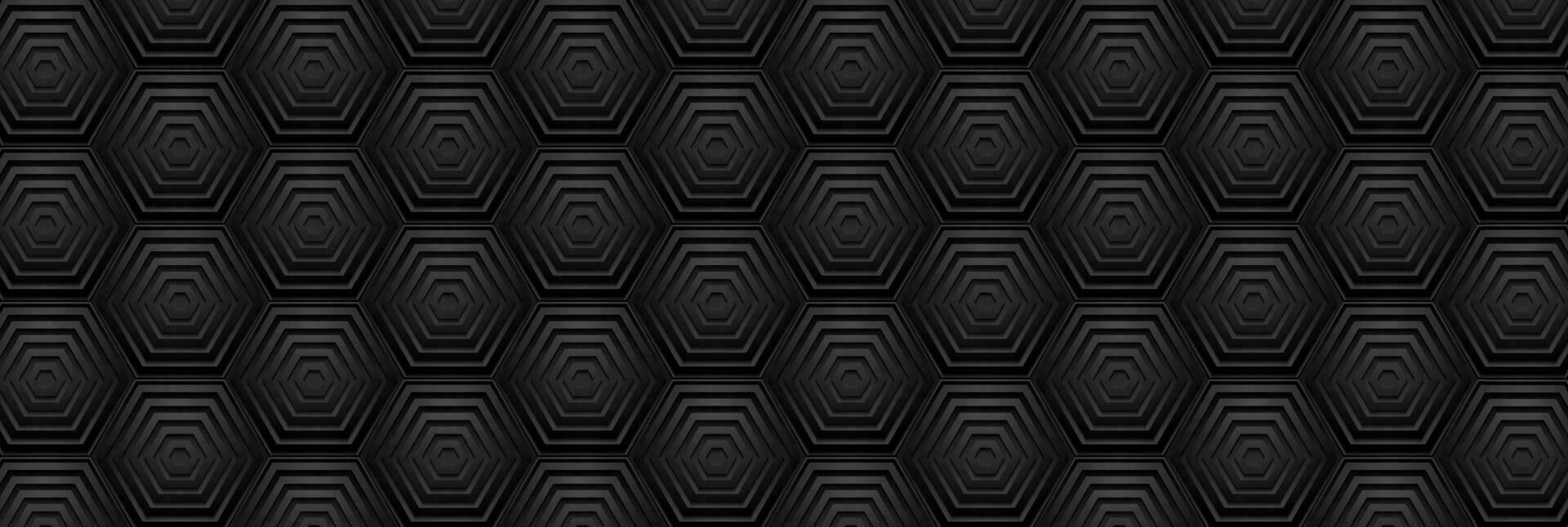 noir géométrique hexagones abstrait La technologie Contexte vecteur