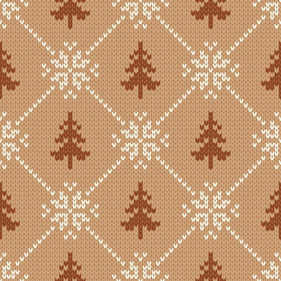 scandinave style. vecteur illustration avec flocons de neige et Noël des arbres.