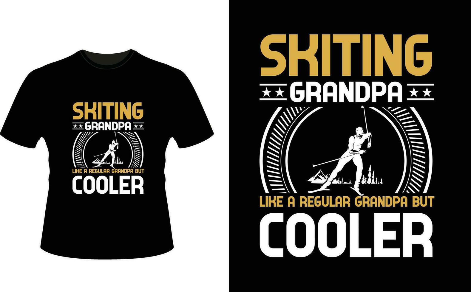 skier grand-père comme une ordinaire grand-père mais glacière ou grand-père T-shirt conception ou grand-père journée t chemise conception vecteur