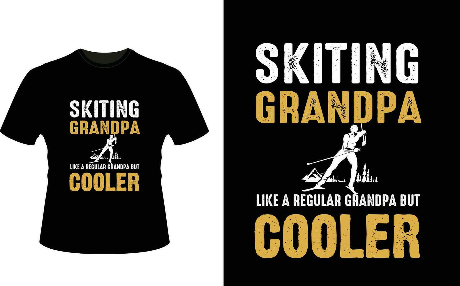 skier grand-père comme une ordinaire grand-père mais glacière ou grand-père T-shirt conception ou grand-père journée t chemise conception vecteur
