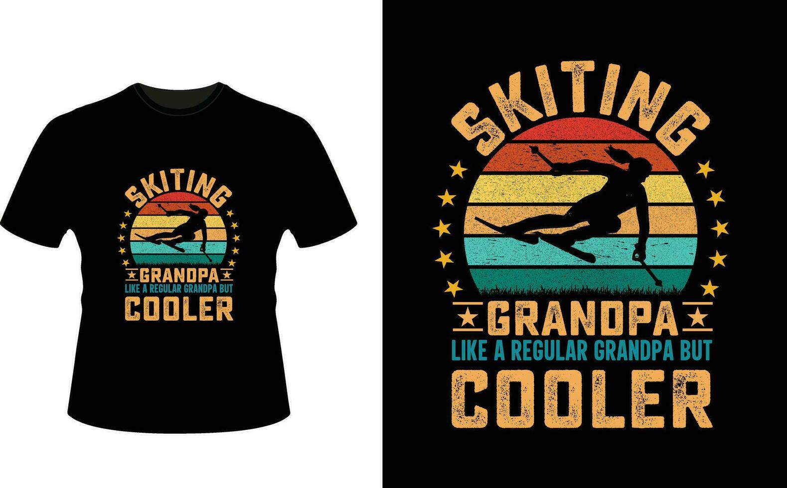 skier grand-père comme une ordinaire grand-père mais glacière ou grand-père T-shirt conception ou grand-père journée t chemise conception vecteur