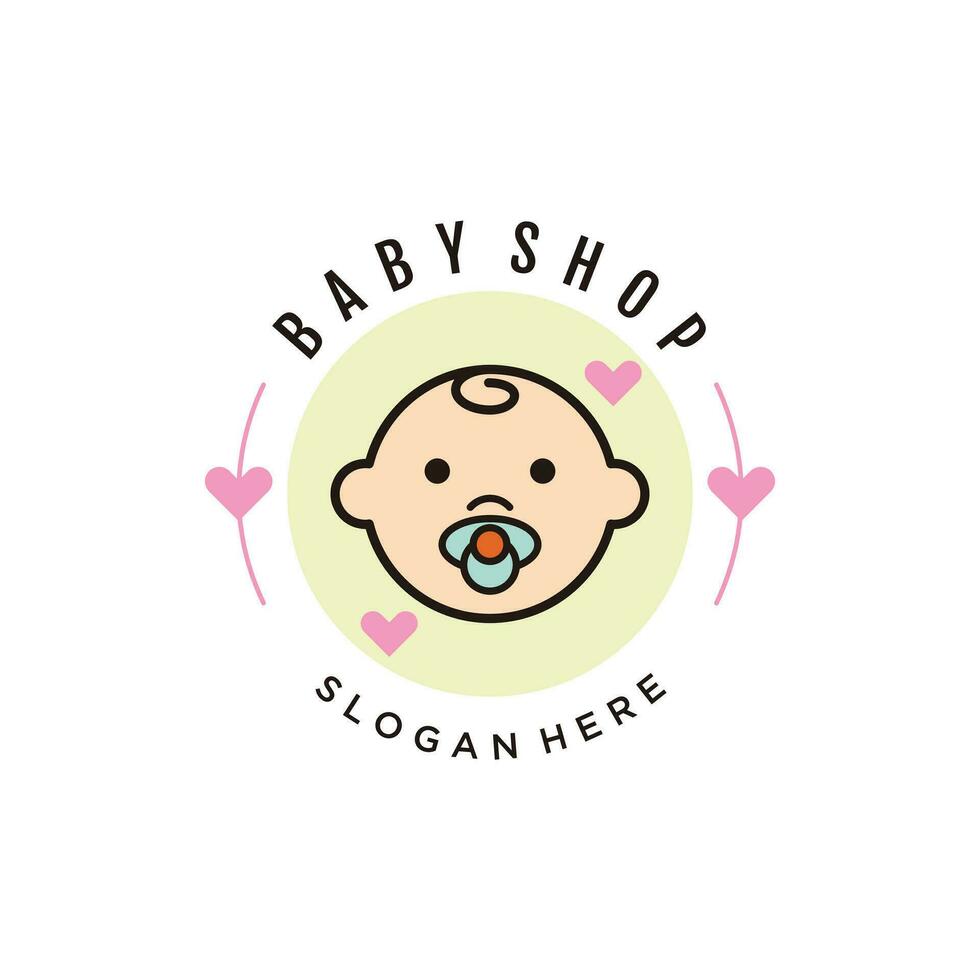 bébé magasin logo avec Créatif conception concept prime vecteur