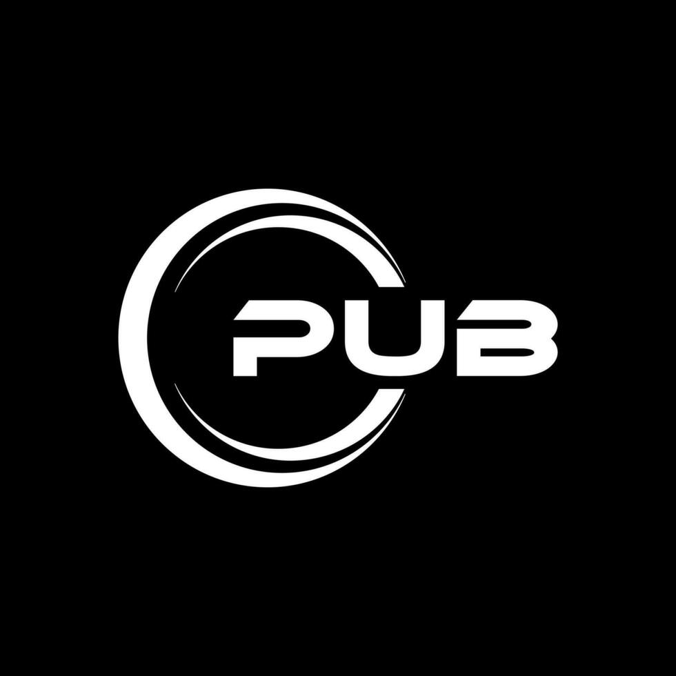 pub lettre logo conception, inspiration pour une unique identité. moderne élégance et Créatif conception. filigrane votre Succès avec le frappant cette logo. vecteur