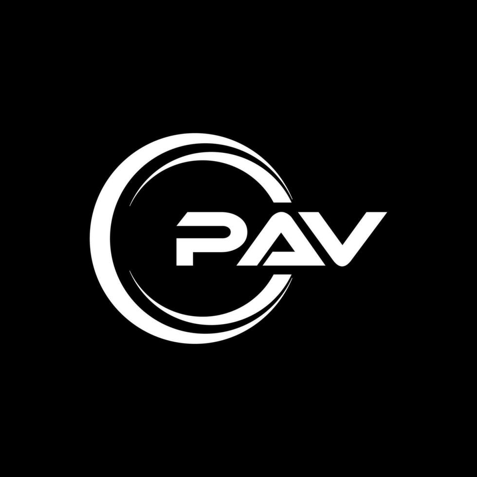 pav lettre logo conception, inspiration pour une unique identité. moderne élégance et Créatif conception. filigrane votre Succès avec le frappant cette logo. vecteur