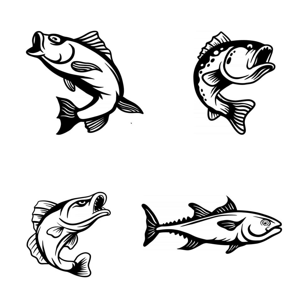 ensemble d'illustration vectorielle de poisson vecteur