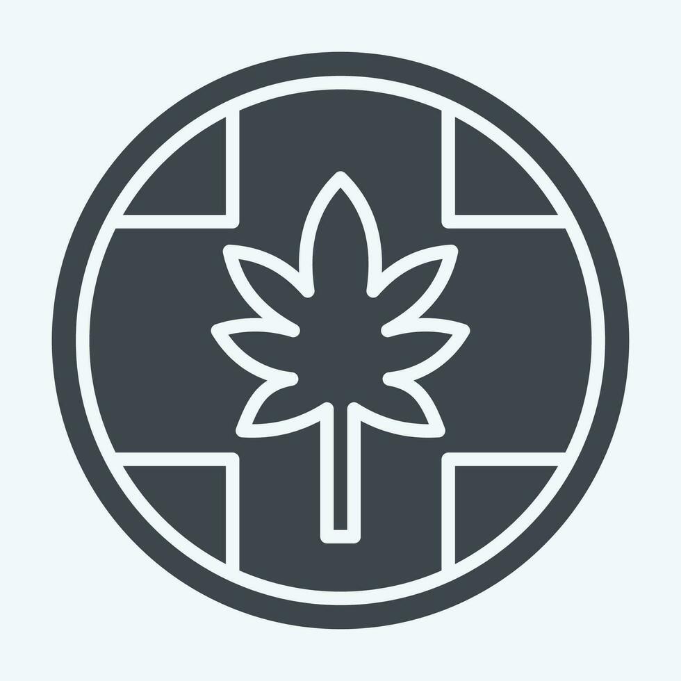 icône étiquette cannabis des produits. en relation à cannabis symbole. glyphe style. Facile conception modifiable. Facile illustration vecteur