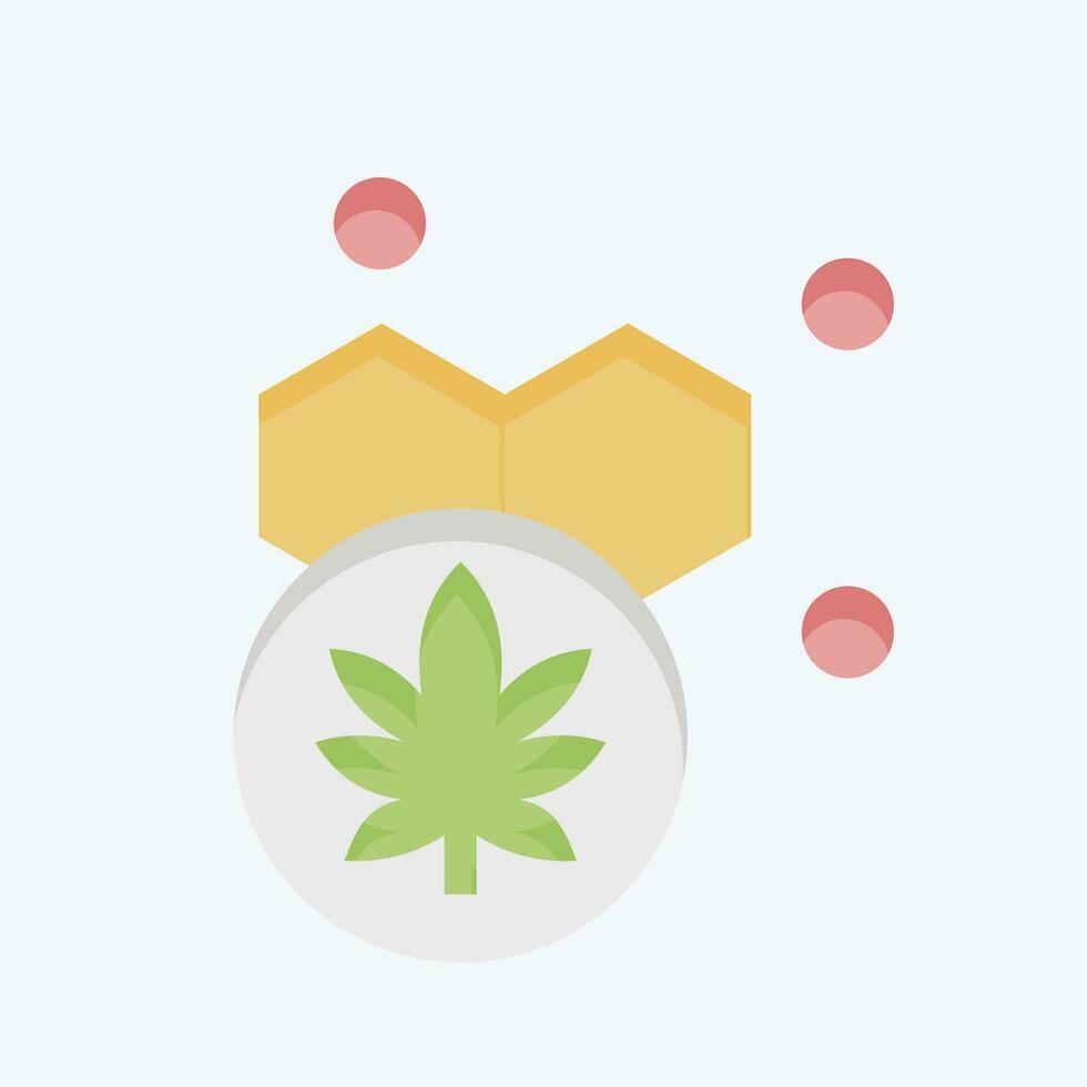 icône cannabol contenu. en relation à cannabis symbole. plat style. Facile conception modifiable. Facile illustration vecteur